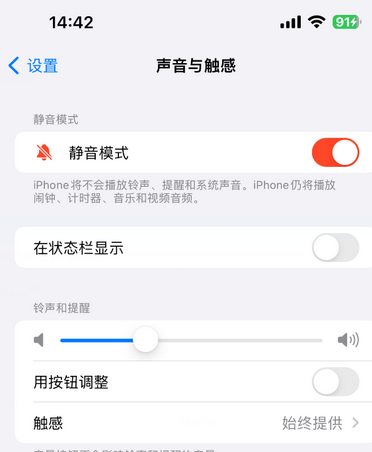 宣州苹果15Pro维修网点分享iPhone15Pro系列机型中隐藏静音图标 